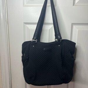 Vera Bradley 
Black Quilted Tote Bag